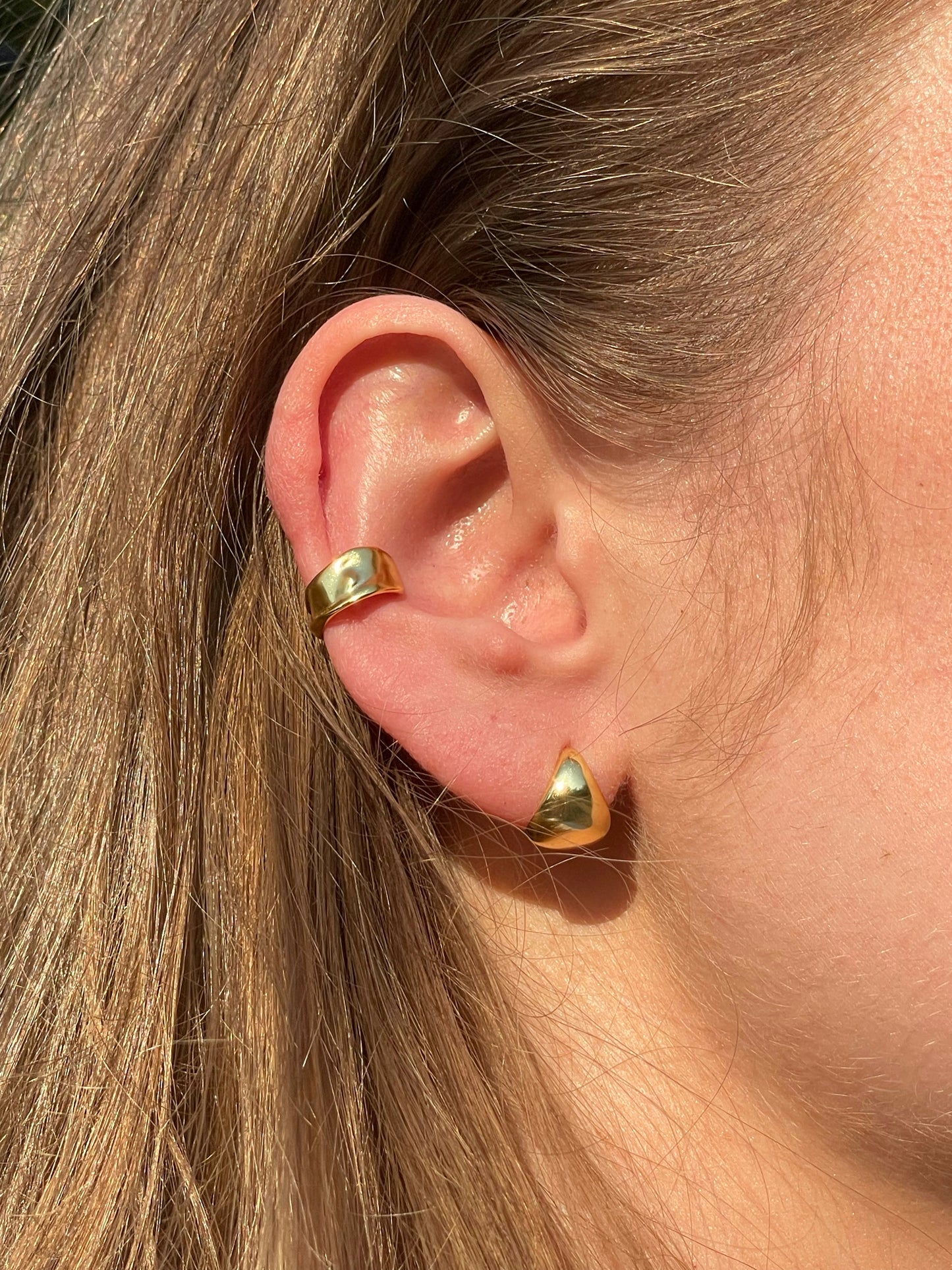 sunlit ear cuff 18k